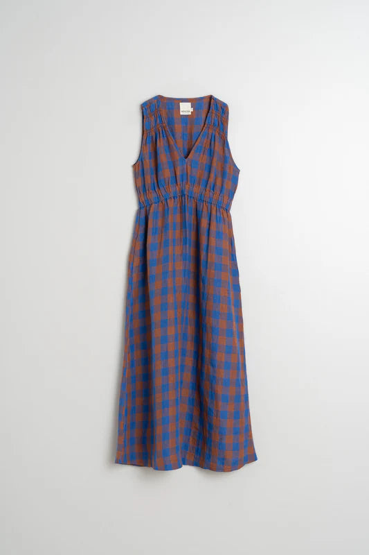 Vichy Check Linen Dress