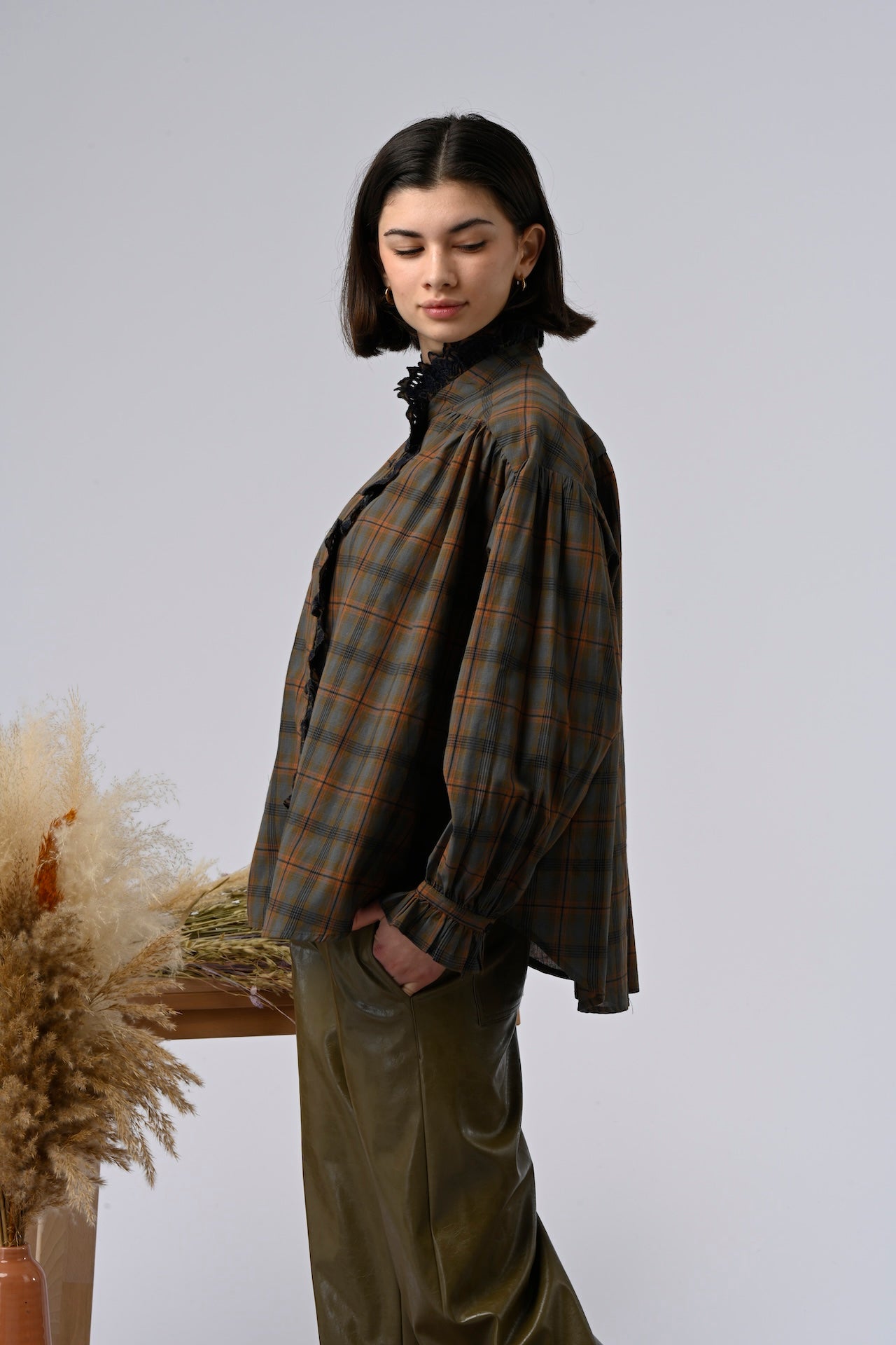 Orfeo Montana Shirt – Carreaux Celadon