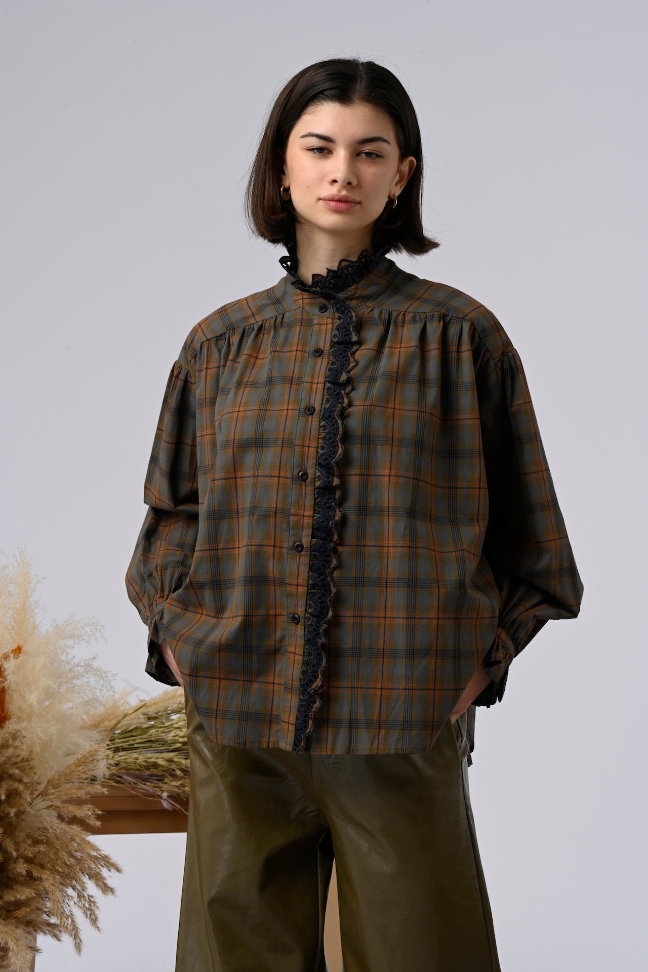 Orfeo Montana Shirt – Carreaux Celadon