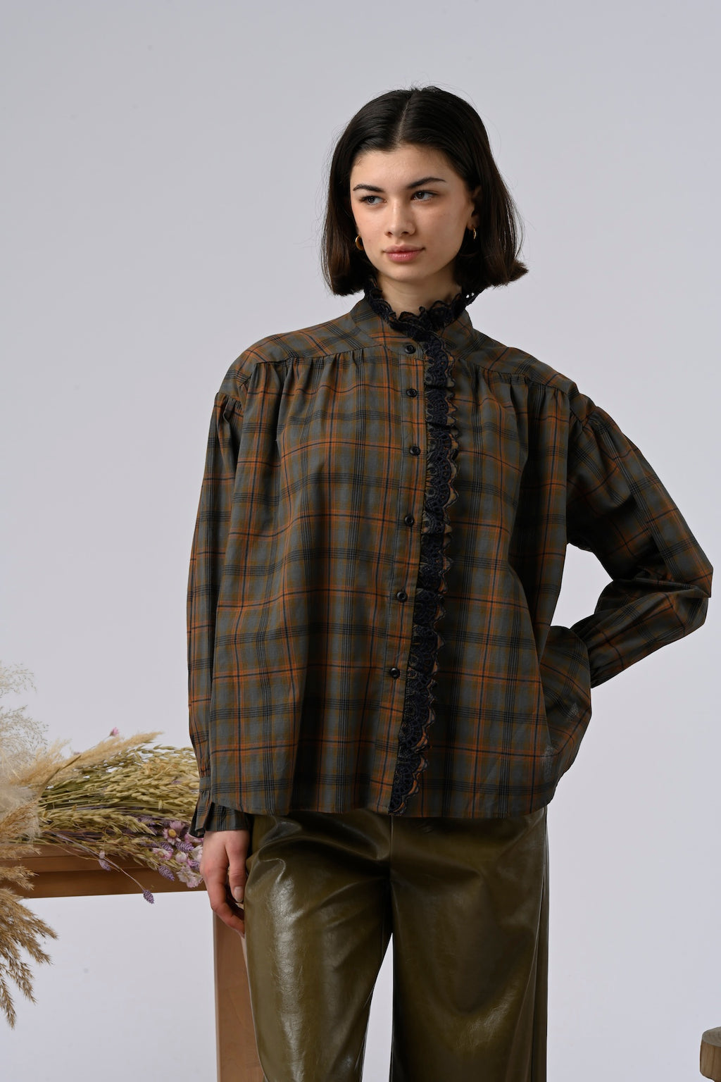 Orfeo Montana Shirt – Carreaux Celadon