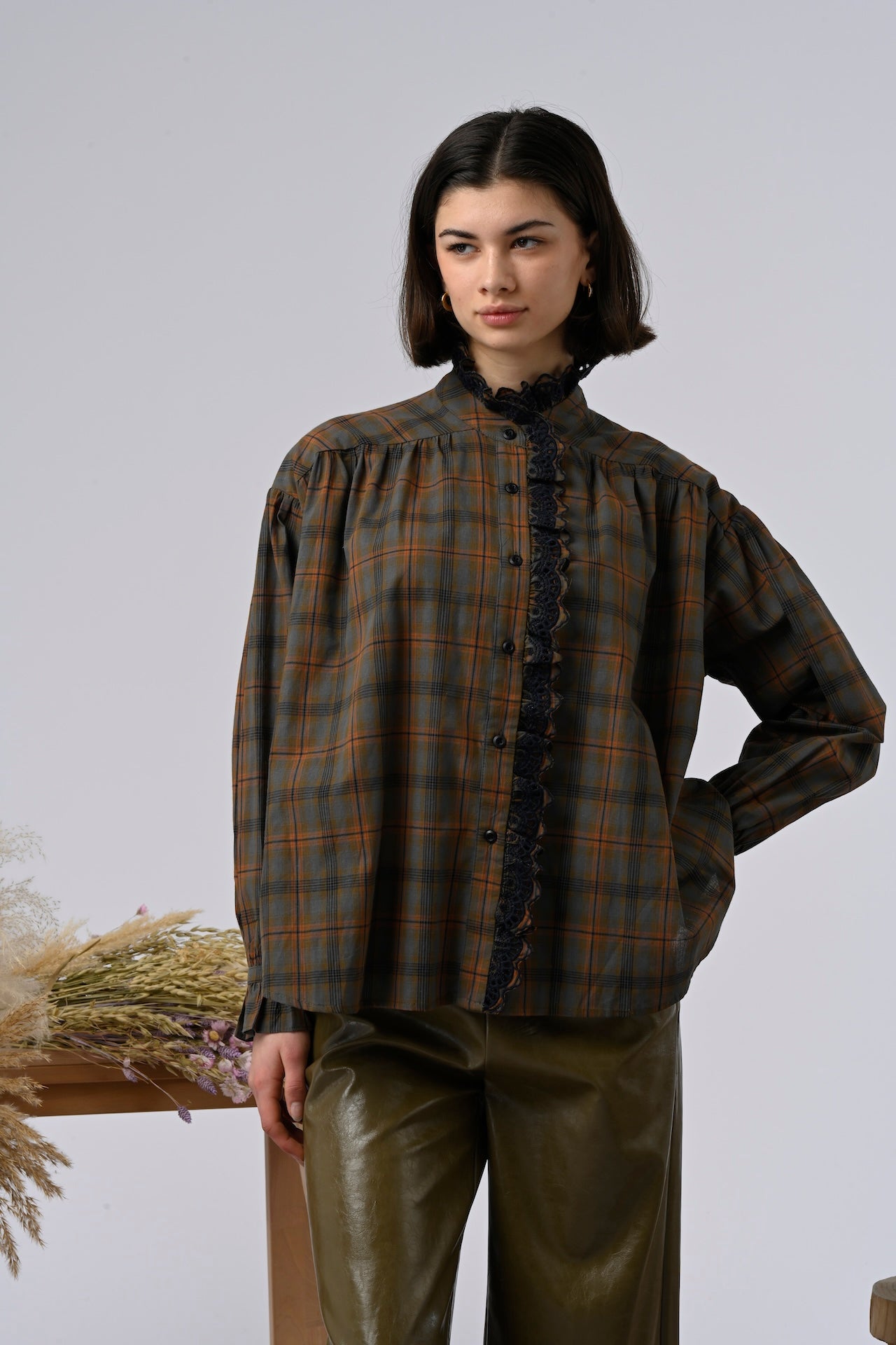 Orfeo Montana Shirt – Carreaux Celadon