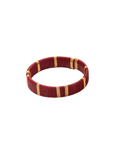 Bamboleira Juaca Bracelet – Burgundy and Gold
