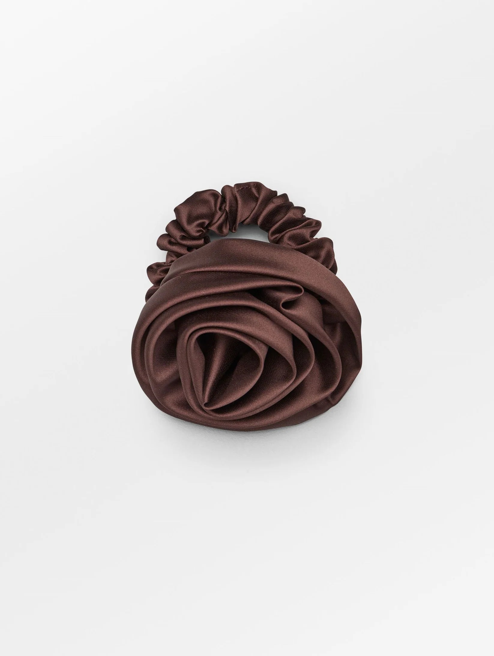 Beck Söndergaard Luster Rosea Scrunchie in Chocolate Satin