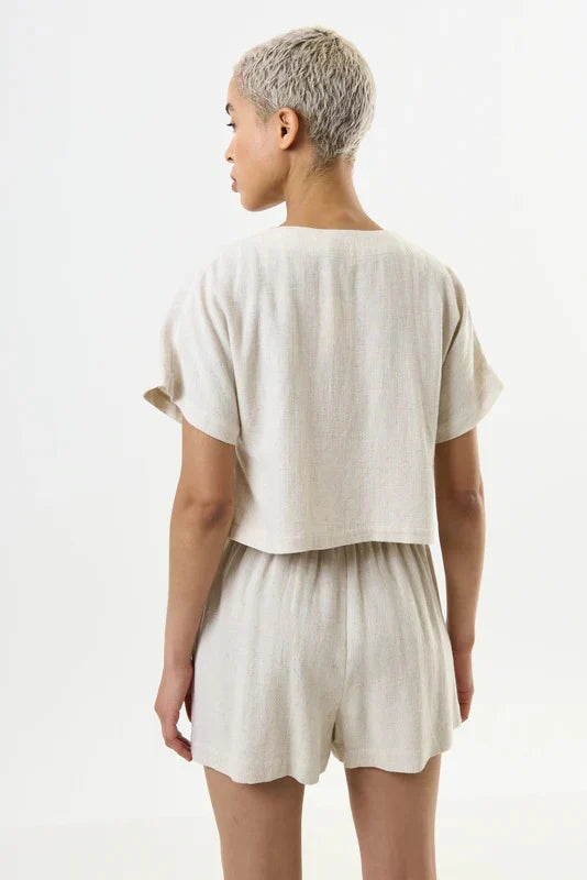 Cloe Linen Mix Waistcoat Top