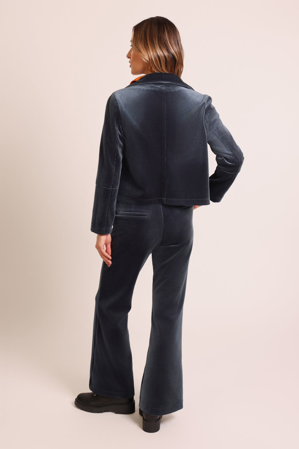 Traffic People Corrie Bratter Ceeci Trousers – Blue Velvet Flared Pants