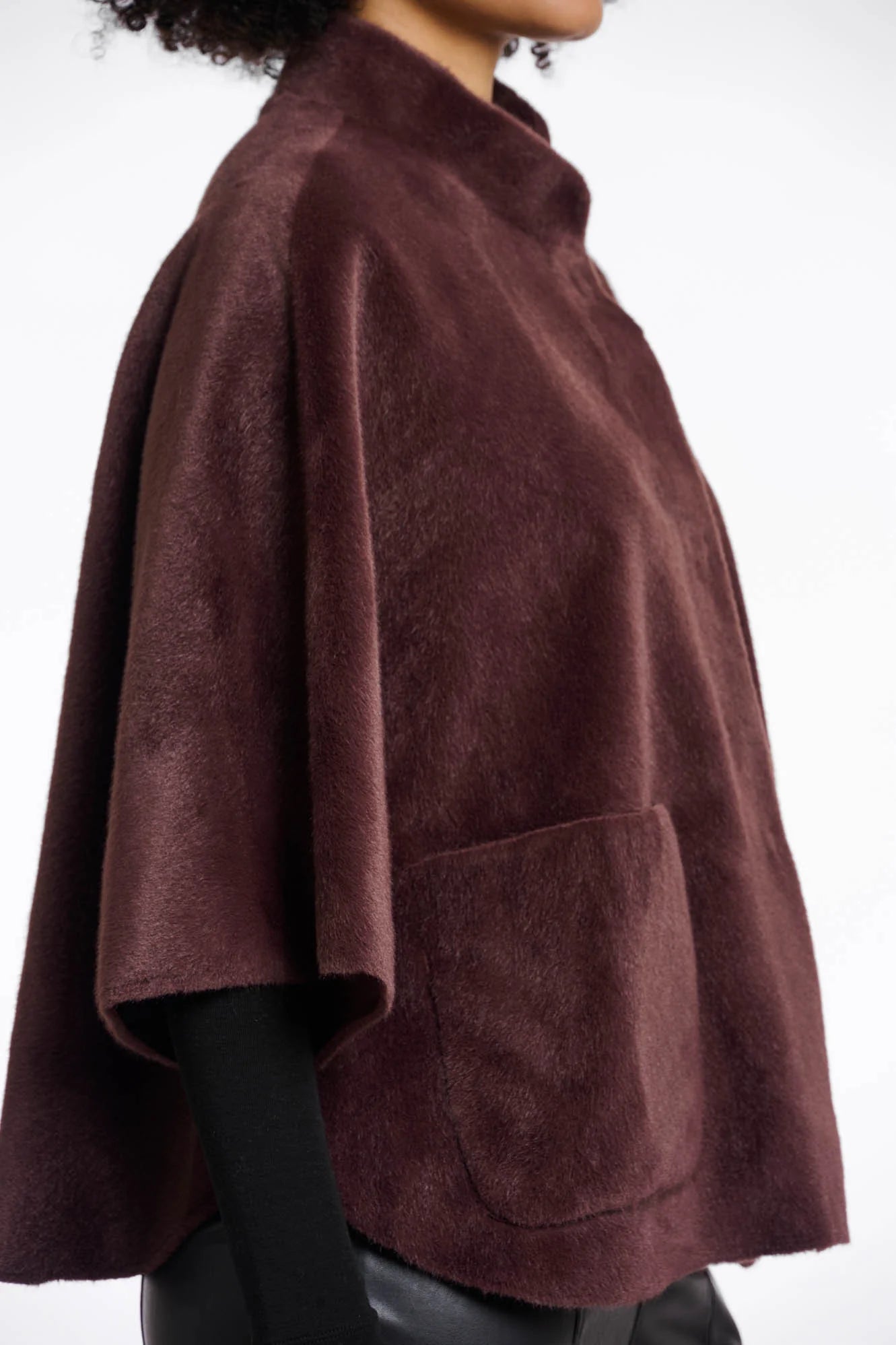 Luxurious faux fur outerwear with pockets