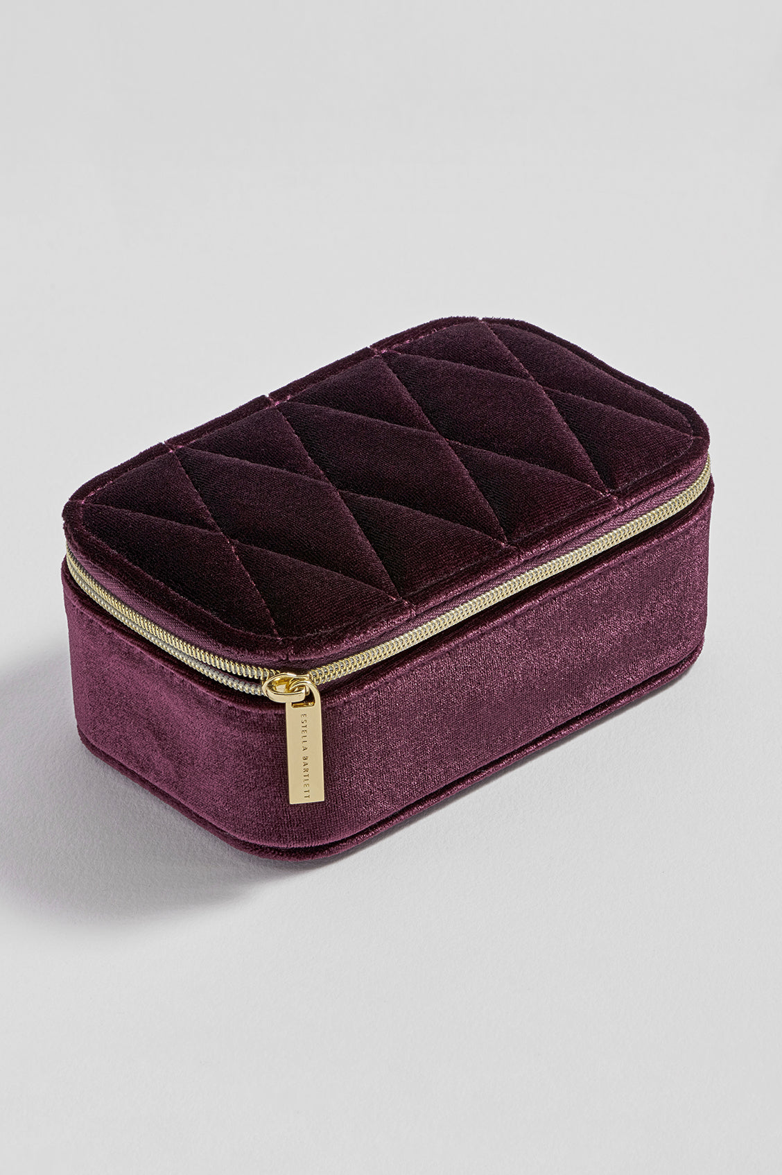 Velvet Quilted Lid Mini Jewellery Box