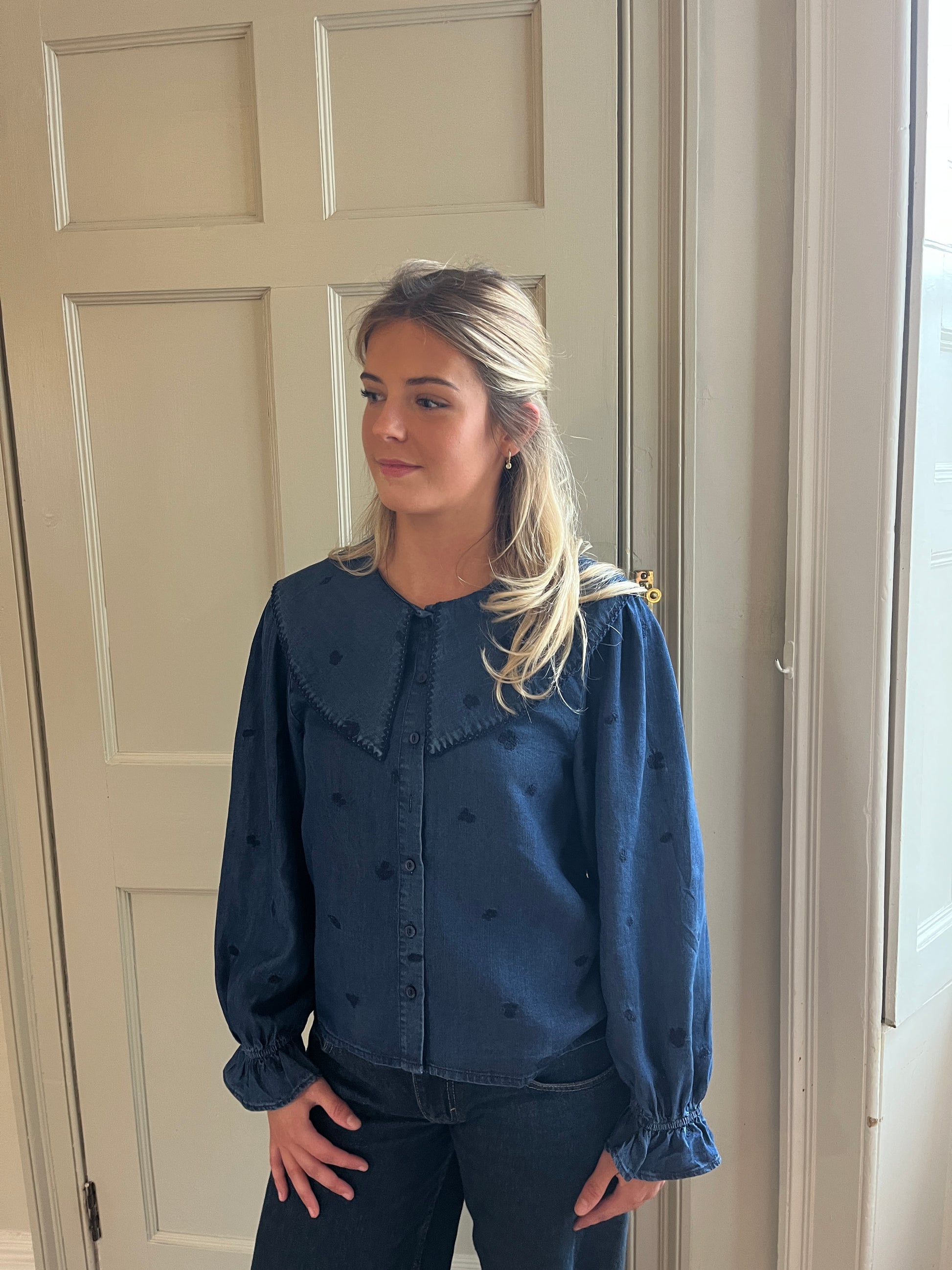 Orfeo Arizona Chambray Cotton Blouse