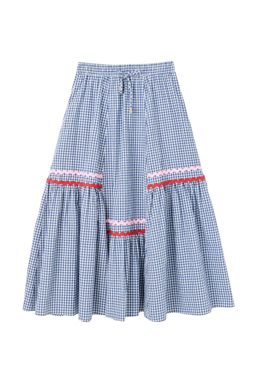 Jill Gingham Check Skirt