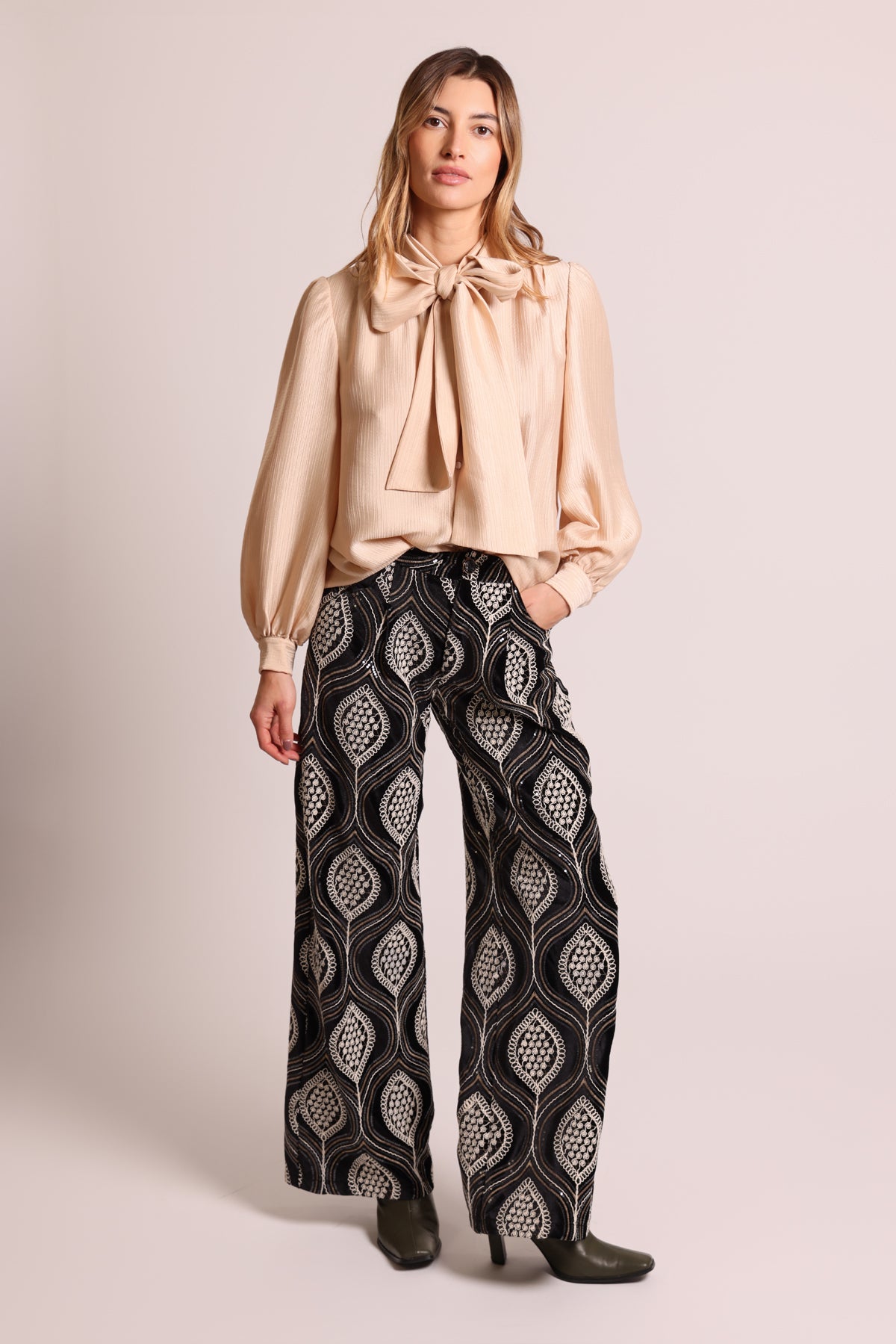 Traffic People Love and Anarchy Lulu Trousers – Baggy Wide-Leg Cotton Trousers