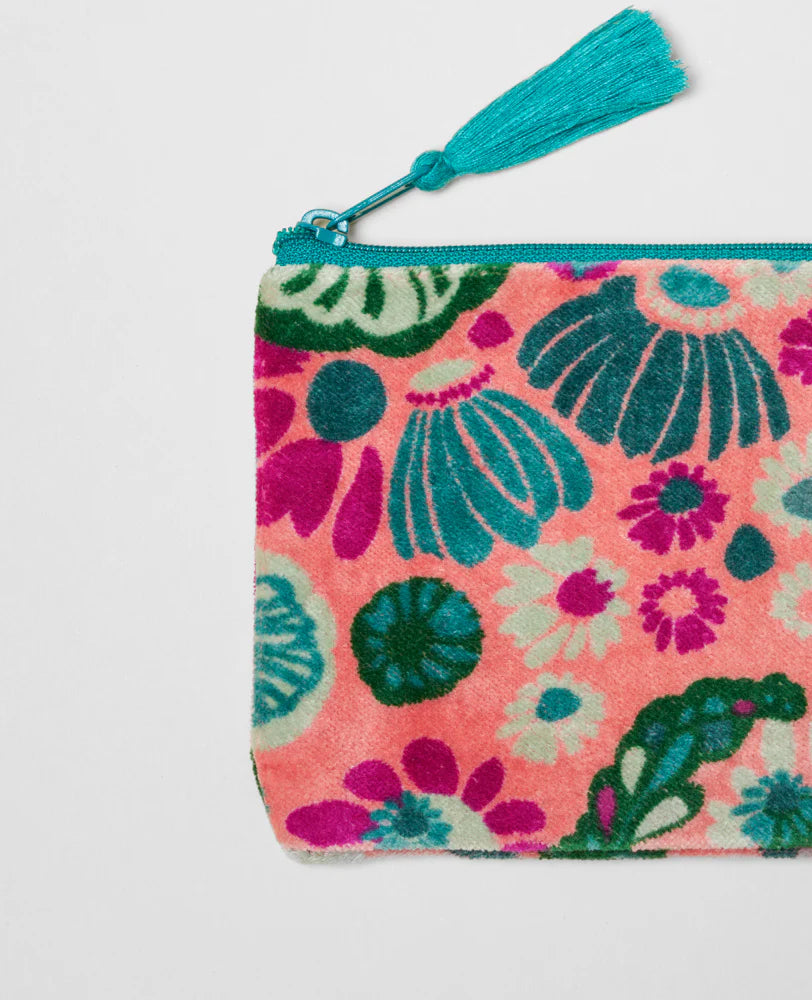 A les touristes velvet floral bag size small 