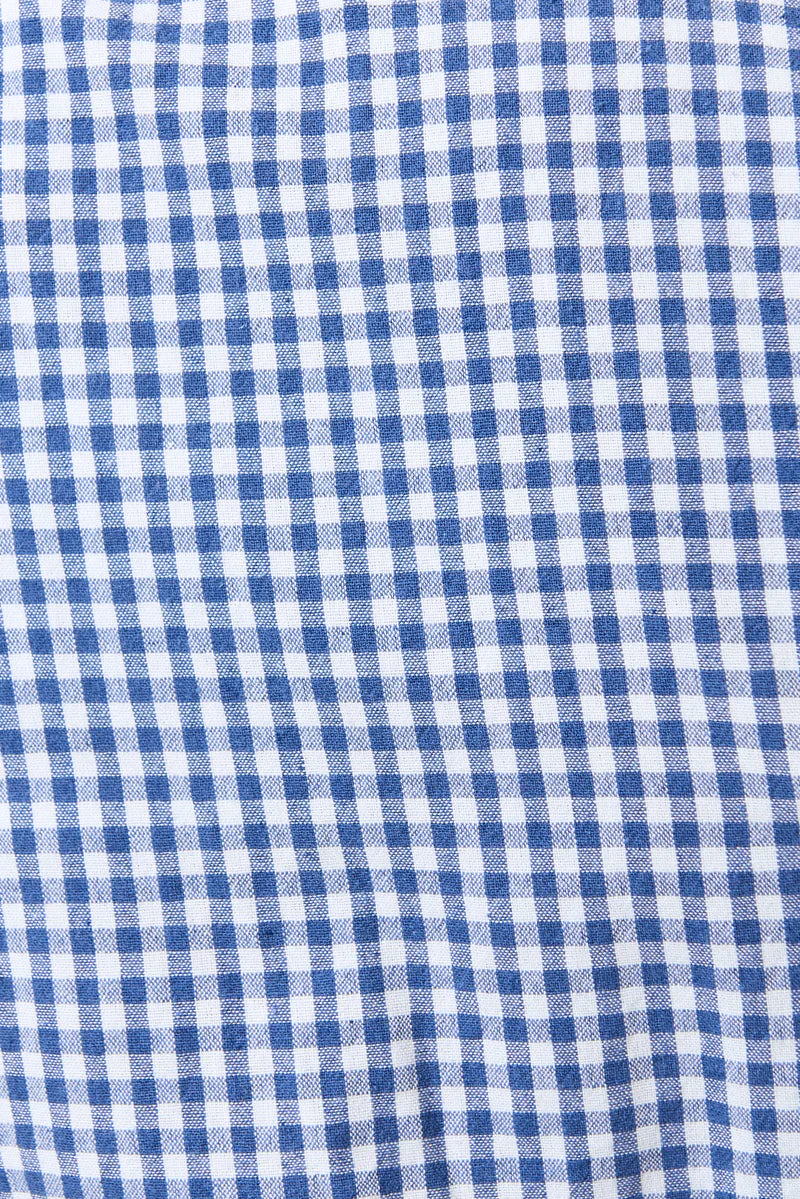 Gingham Ric Rac Trim V-Neck Midi Dress