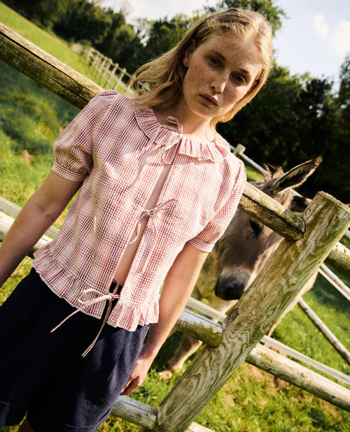 Aida Check Blouse