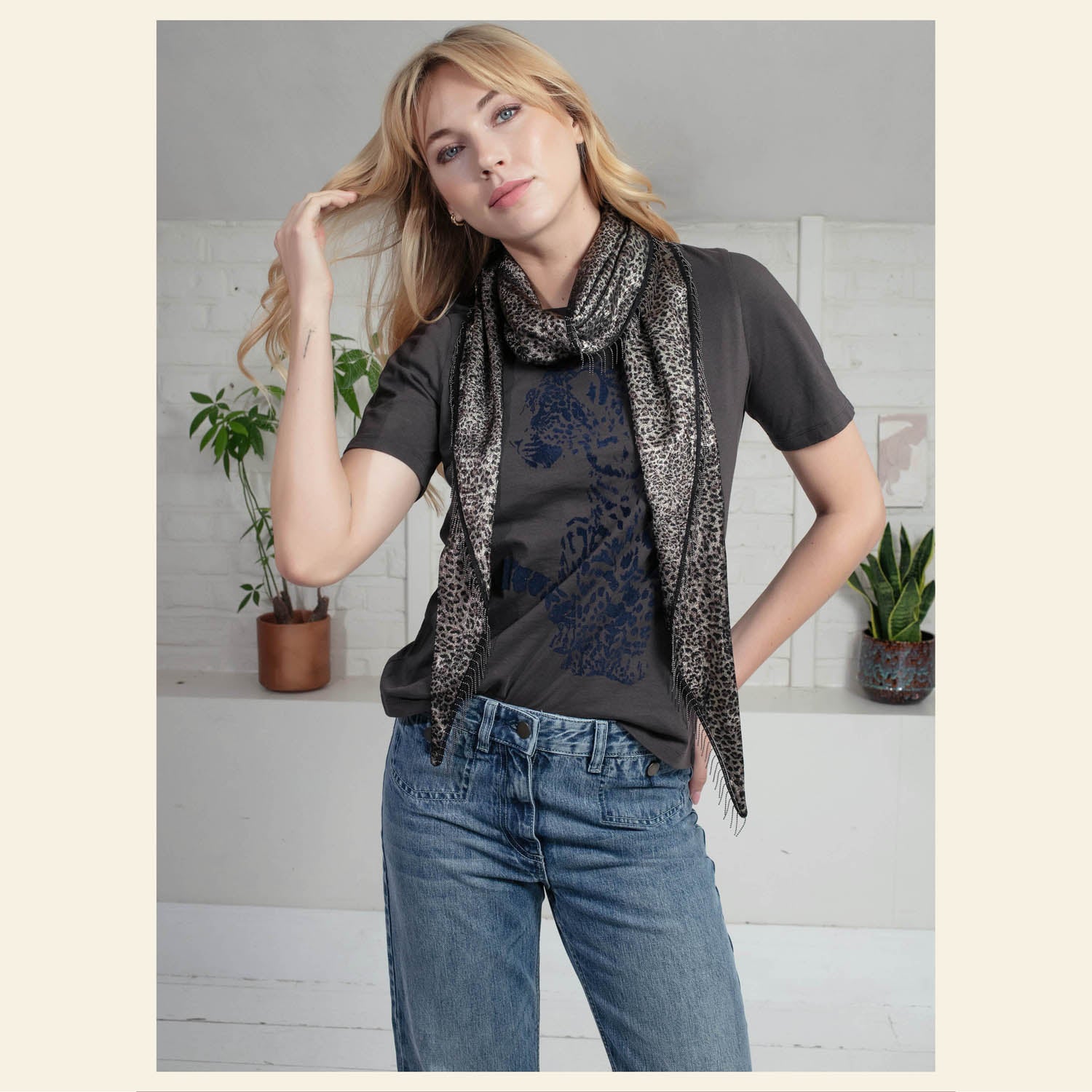 Nooki Franklin Scarf - Leopard