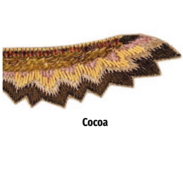 Beaded tassel choker with silk thread and brass details close up detail