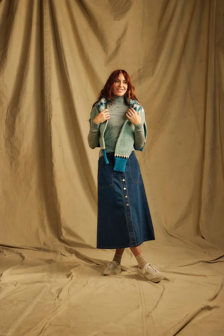 One Collective Argyle Ski Sweater – Teal