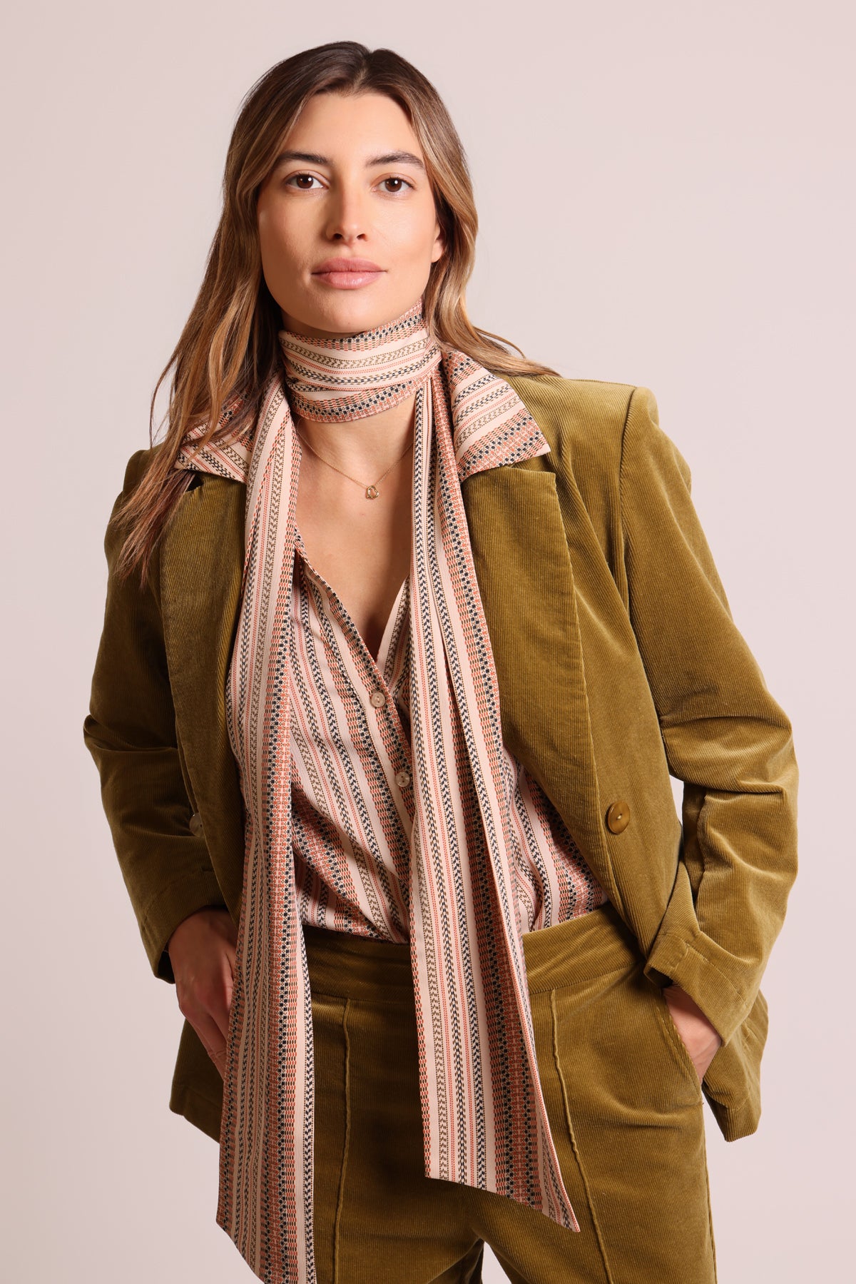 Traffic People Corrie Bratter Ceeci Trousers – Green Velvet Flared Pants