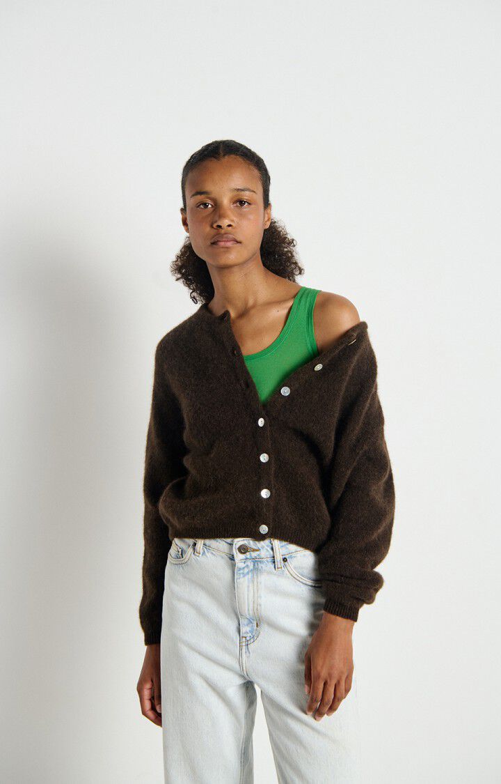 Women's cardigan Vitow (Melange Coffee)