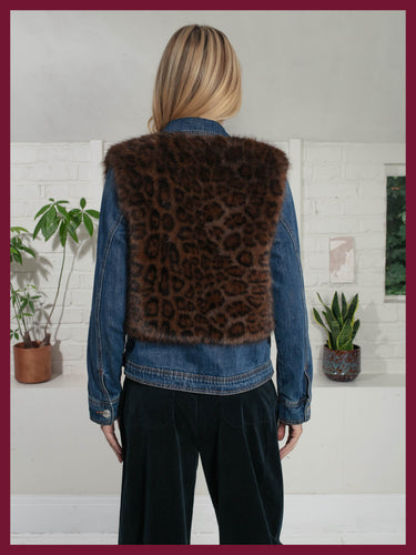 Nooki Edelweiss Gilet Chocolate Leopard Print