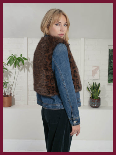 Nooki Edelweiss Gilet Chocolate Leopard Print