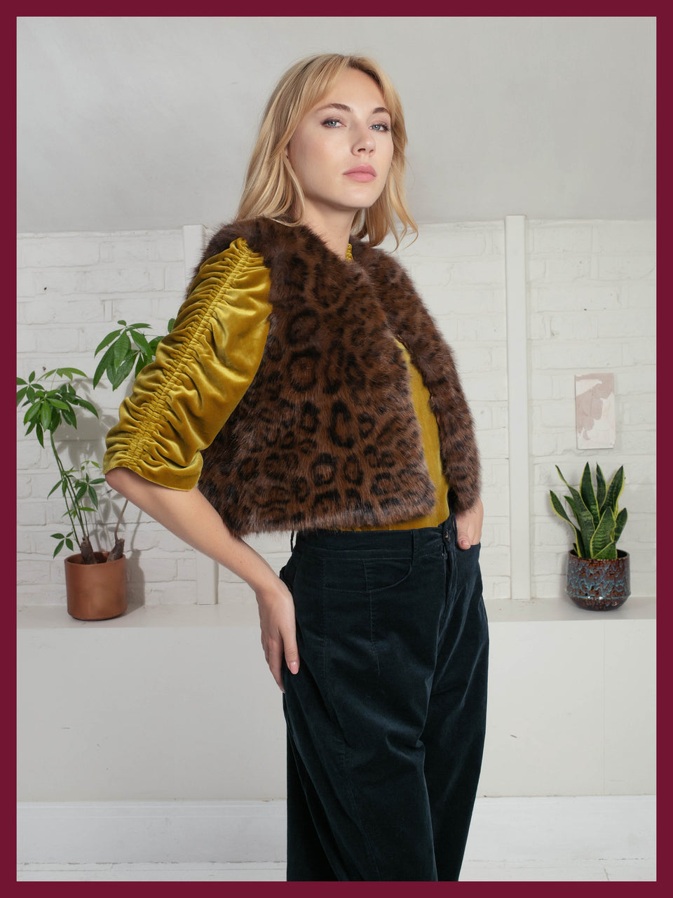 Nooki Edelweiss Gilet Chocolate Leopard Print