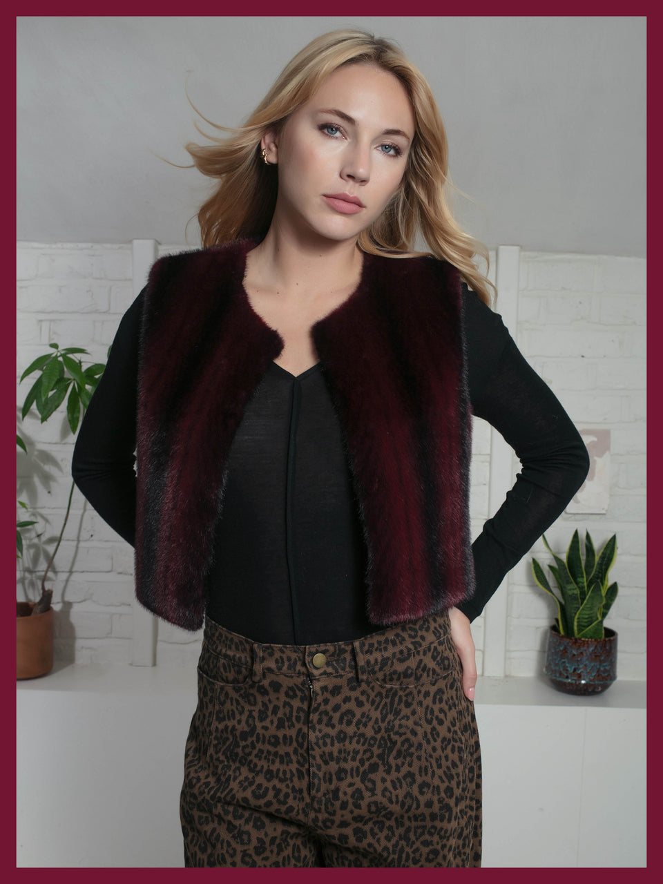 Nooki Edelweiss Gilet Plum Zig Zag