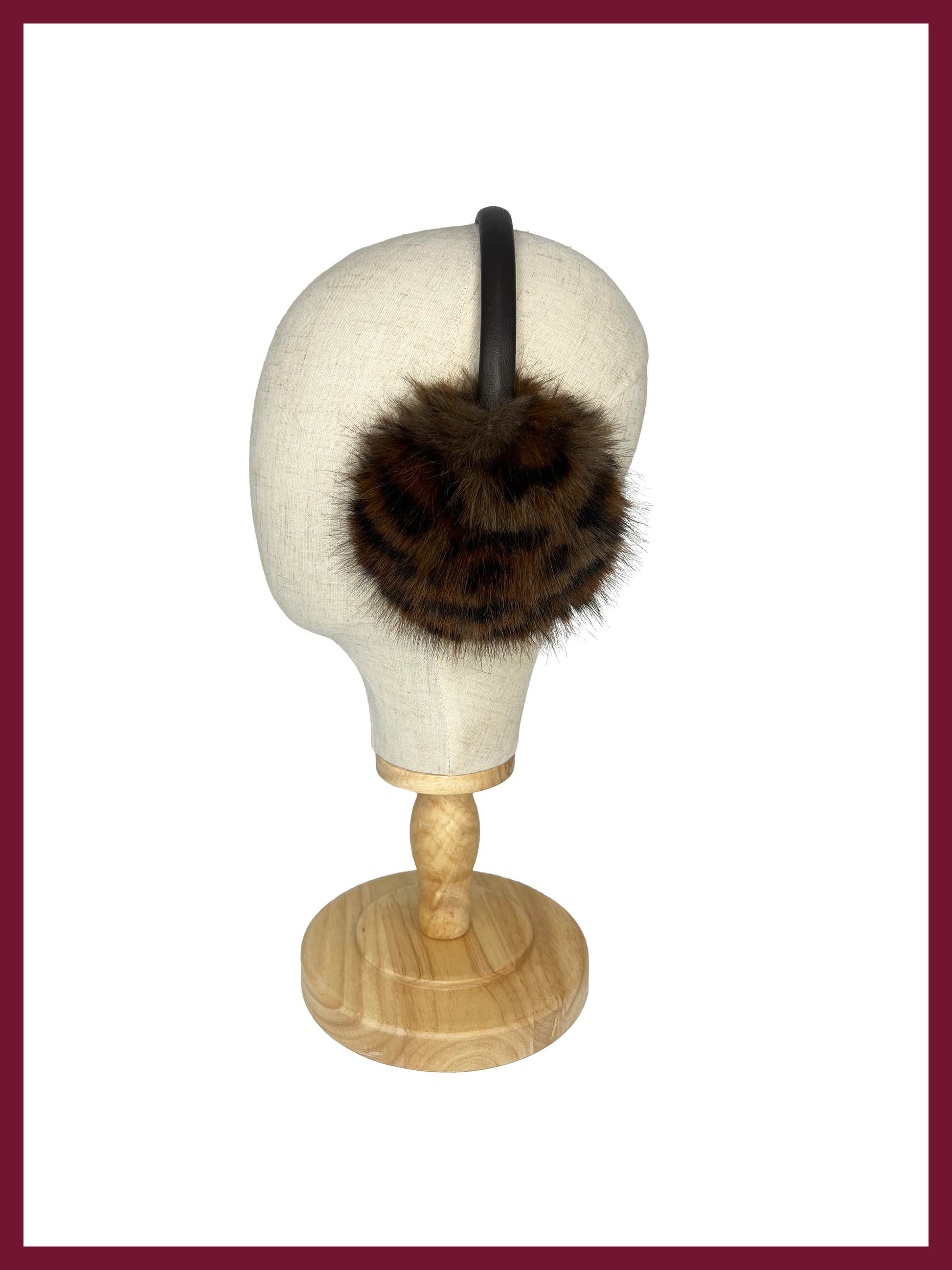 Statement leopard earmuffs with adjustable headband