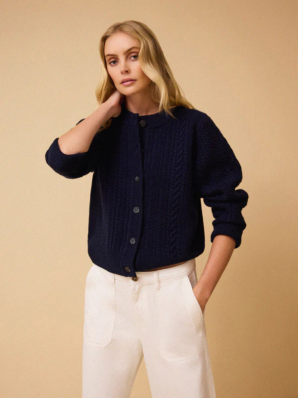 Blair Cable Knit Merino Cardigan