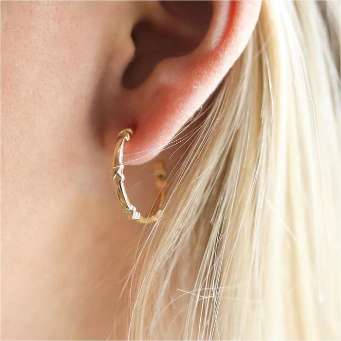Deia Piccolo Yellow Gold Vermeil Kiss Hoop Earrings