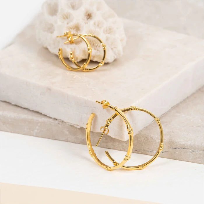 Deia Piccolo Yellow Gold Vermeil Kiss Hoop Earrings