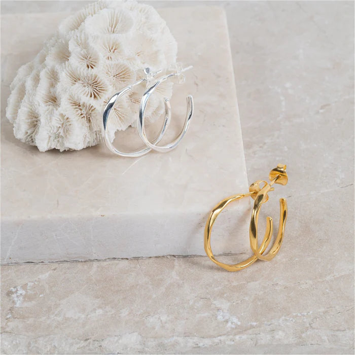 Ronda Piccolo Polished Gold Vermeil Hoop Earrings