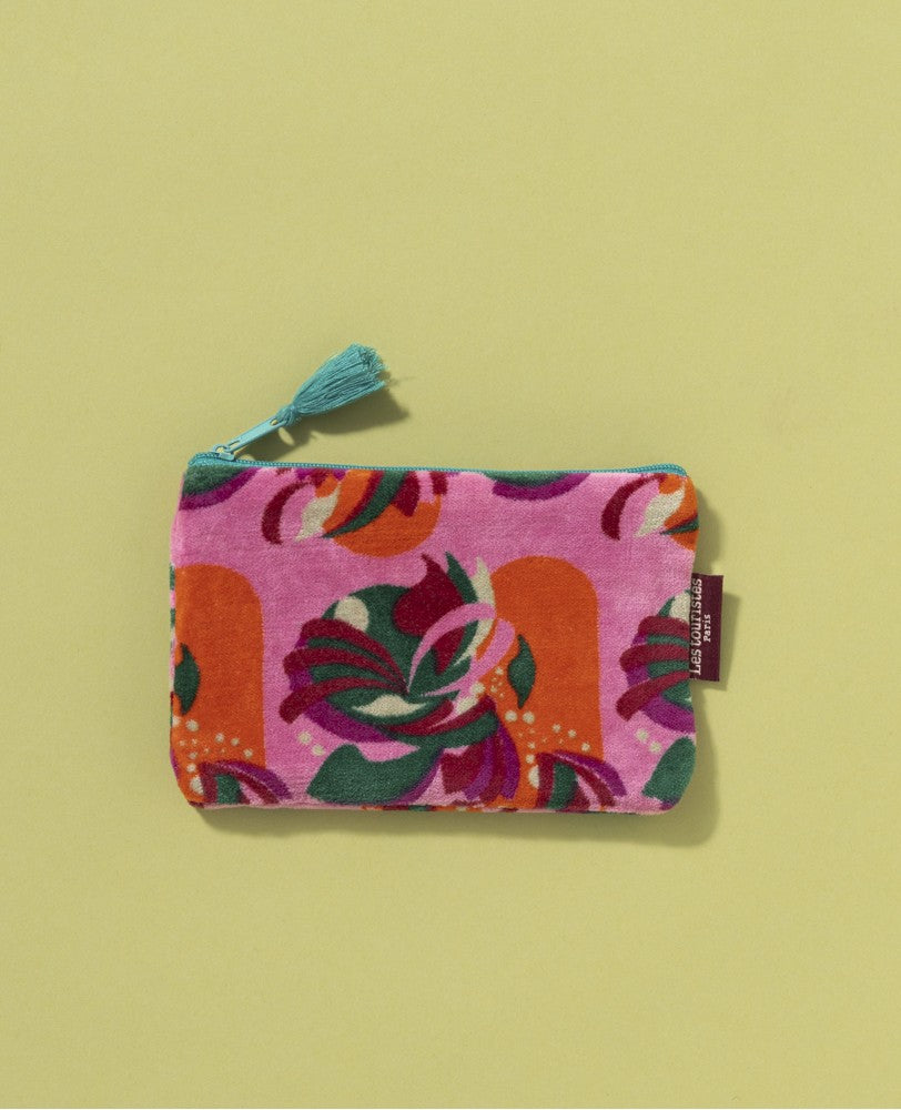 Small Velvet Tassel zip Pouch