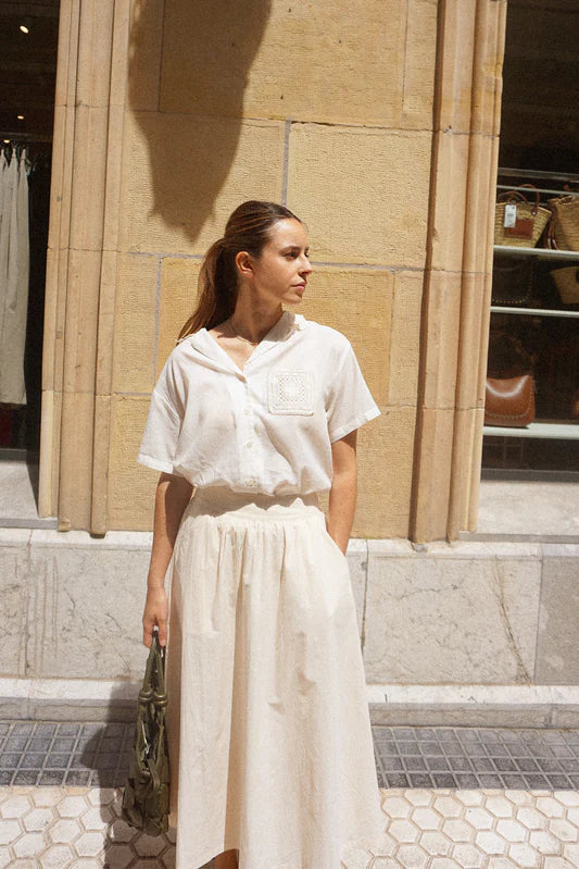 Poplin Midi Skirt