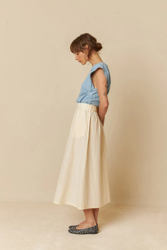 Poplin Midi Skirt